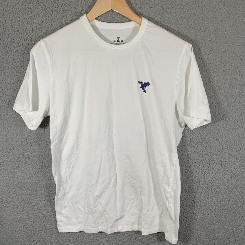 Bird Dogs Shirt Mens M White Short‎ Sleeve Casual Graphic Tee Logo